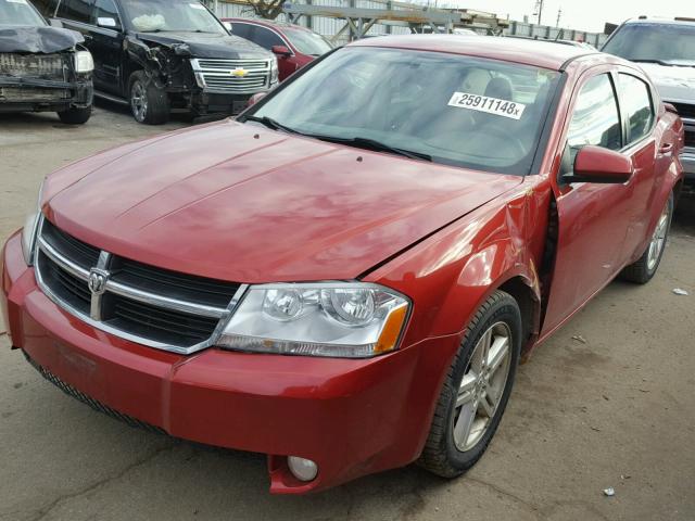 1B3CC5FB8AN227355 - 2010 DODGE AVENGER R/ RED photo 2