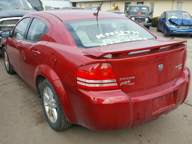 1B3CC5FB8AN227355 - 2010 DODGE AVENGER R/ RED photo 3