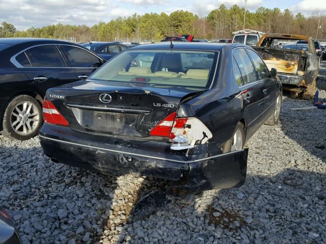 JTHBN36F350182287 - 2005 LEXUS LS 430 BLACK photo 4