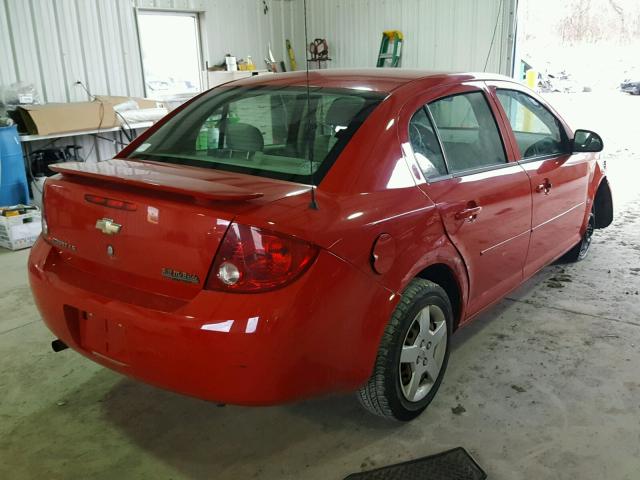 1G1AK55F577201959 - 2007 CHEVROLET COBALT LS RED photo 4