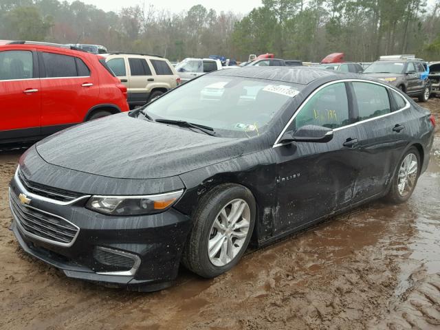 1G1ZE5ST6HF129357 - 2017 CHEVROLET MALIBU LT BLACK photo 2