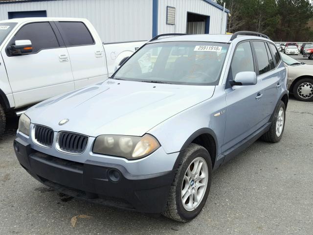 WBXPA73475WC45312 - 2005 BMW X3 2.5I BLUE photo 2