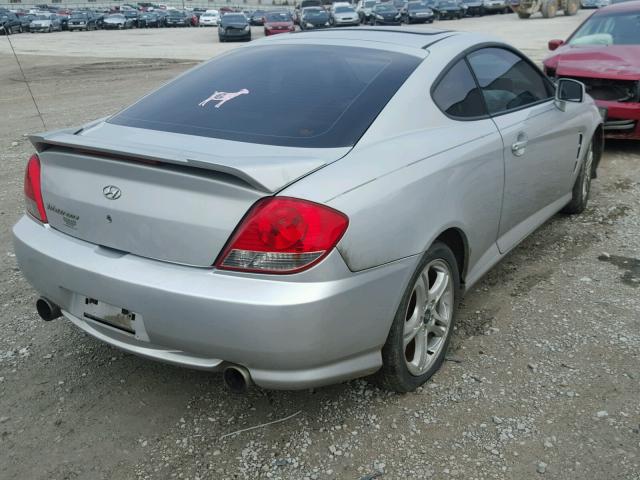 KMHHM65D36U228089 - 2006 HYUNDAI TIBURON GS SILVER photo 4