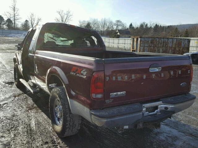 1FTSX21P96EA64108 - 2006 FORD F250 SUPER BURGUNDY photo 3