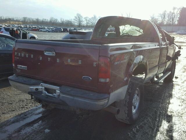 1FTSX21P96EA64108 - 2006 FORD F250 SUPER BURGUNDY photo 4