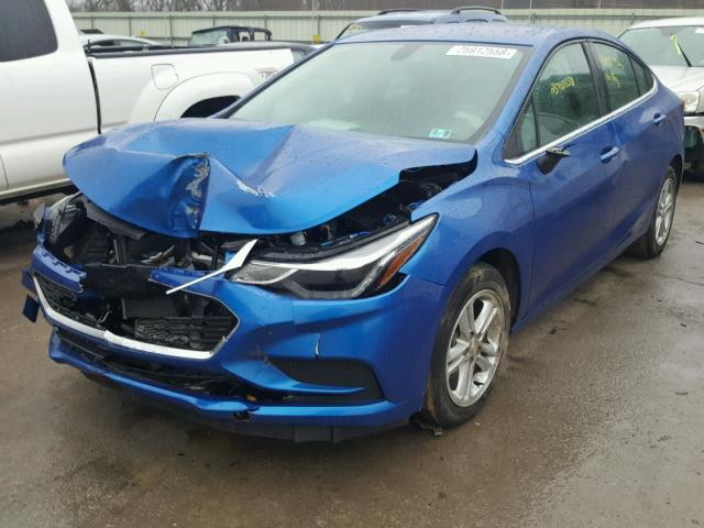 1G1BE5SM3G7253153 - 2016 CHEVROLET CRUZE LT BLUE photo 2