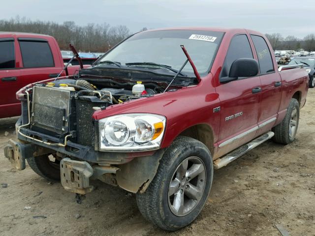 1D7HA18287S100816 - 2007 DODGE RAM 1500 S MAROON photo 2