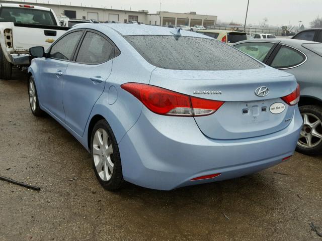 KMHDH4AE2BU152705 - 2011 HYUNDAI ELANTRA GL BLUE photo 3