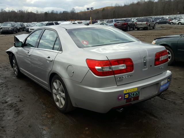 3LNHM26T37R655778 - 2007 LINCOLN MKZ SILVER photo 3