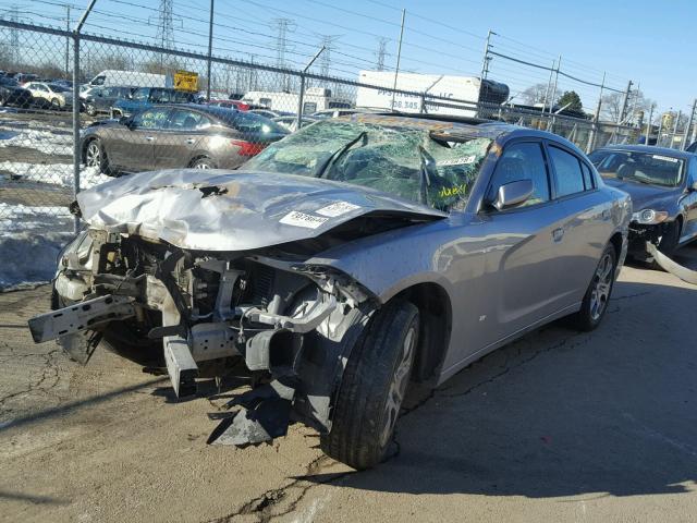 2C3CDXFG2FH875734 - 2015 DODGE CHARGER SE GRAY photo 2