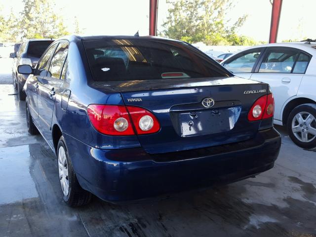 1NXBR32E27Z926438 - 2007 TOYOTA COROLLA CE BLUE photo 3