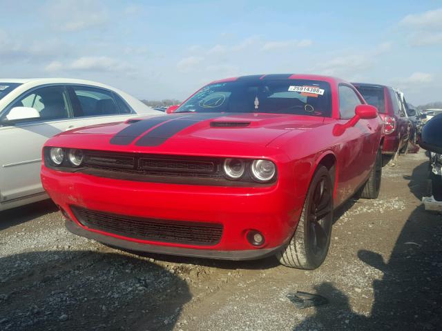 2C3CDZAG3GH345065 - 2016 DODGE CHALLENGER RED photo 2