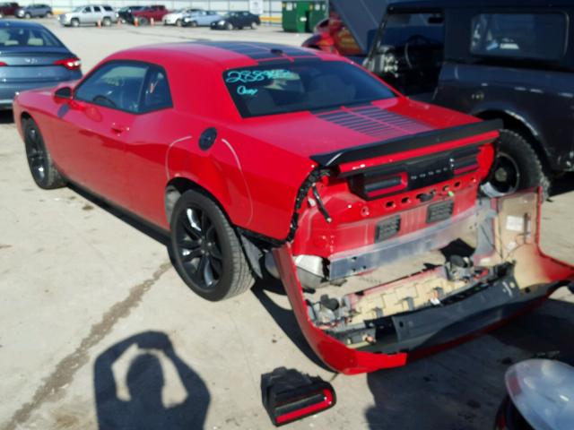 2C3CDZAG3GH345065 - 2016 DODGE CHALLENGER RED photo 3