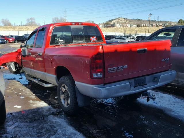 3D7KU28D63G763100 - 2003 DODGE RAM 2500 S RED photo 3