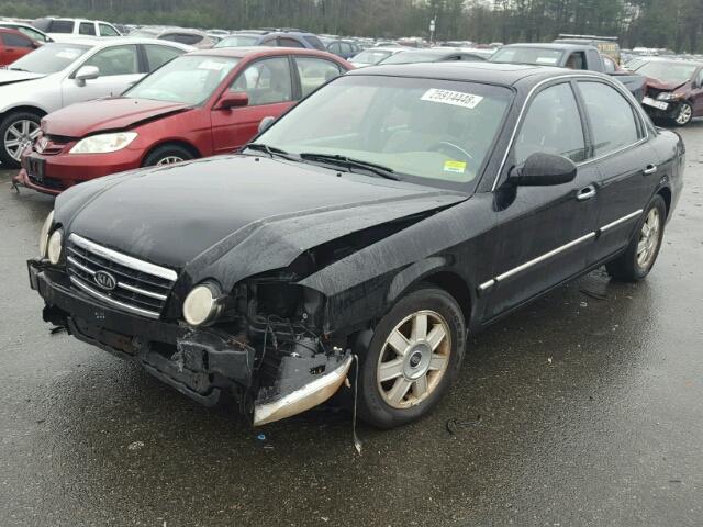 KNAGD126445351719 - 2004 KIA OPTIMA LX BLACK photo 2