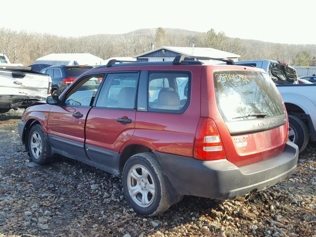 JF1SG63633H711811 - 2003 SUBARU FORESTER 2 RED photo 3