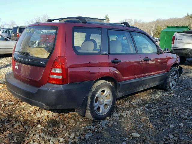 JF1SG63633H711811 - 2003 SUBARU FORESTER 2 RED photo 4