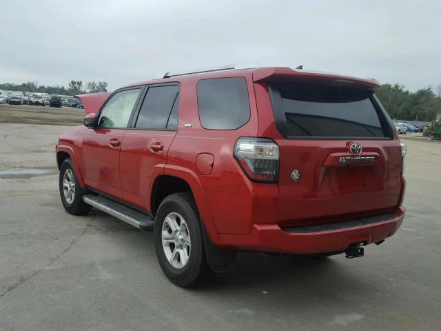 JTEZU5JR0E5074868 - 2014 TOYOTA 4RUNNER SR RED photo 3