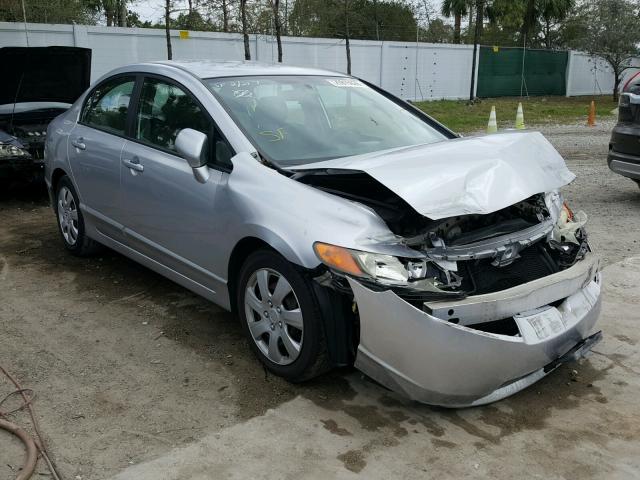 1HGFA16596L006937 - 2006 HONDA CIVIC LX SILVER photo 1