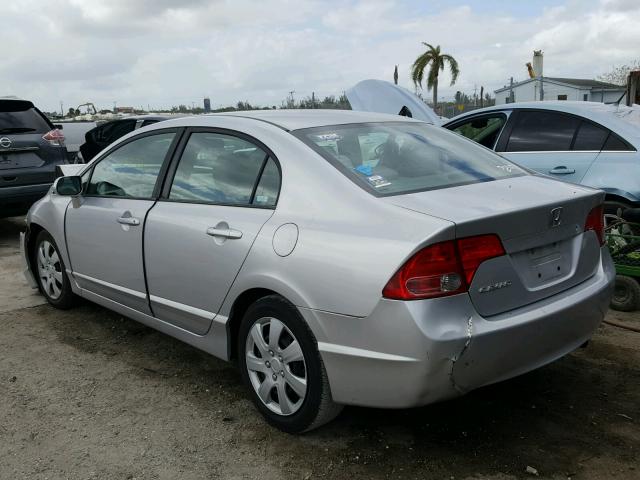 1HGFA16596L006937 - 2006 HONDA CIVIC LX SILVER photo 3