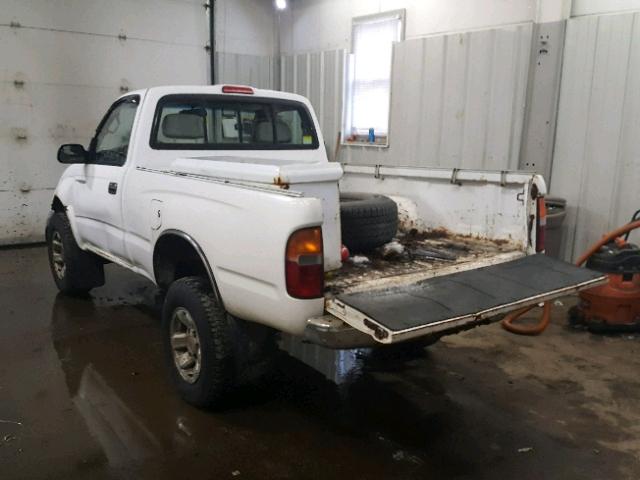 4TAPM62N1YZ671372 - 2000 TOYOTA TACOMA WHITE photo 3