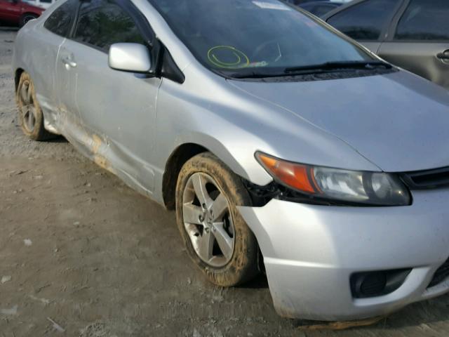 2HGFG12857H581582 - 2007 HONDA CIVIC EX SILVER photo 9