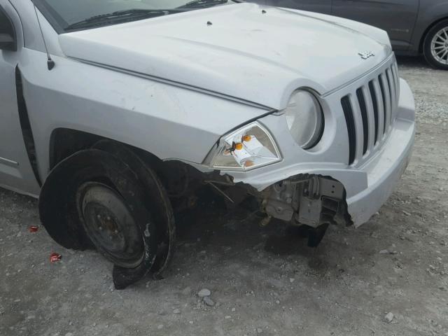 1J4NT4FAXAD659454 - 2010 JEEP COMPASS SP SILVER photo 9