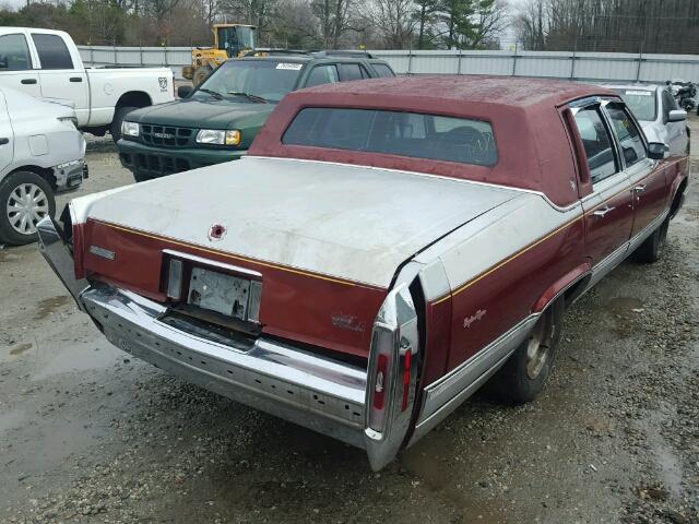 1G6DW54EXMR724026 - 1991 CADILLAC BROUGHAM RED photo 4