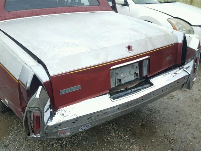 1G6DW54EXMR724026 - 1991 CADILLAC BROUGHAM RED photo 9