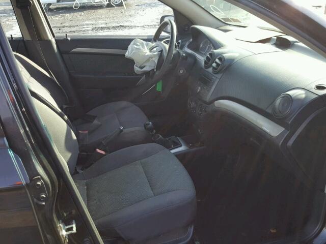 KL1TD56617B138307 - 2007 CHEVROLET AVEO BASE Grafitowy zdjęcie 5