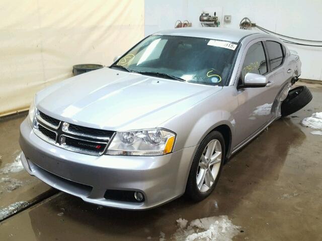 1C3CDZCBXEN102309 - 2014 DODGE AVENGER SX SILVER photo 2