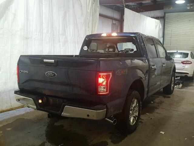 1FTEW1EP4FFB28361 - 2015 FORD F150 SUPER BLUE photo 4