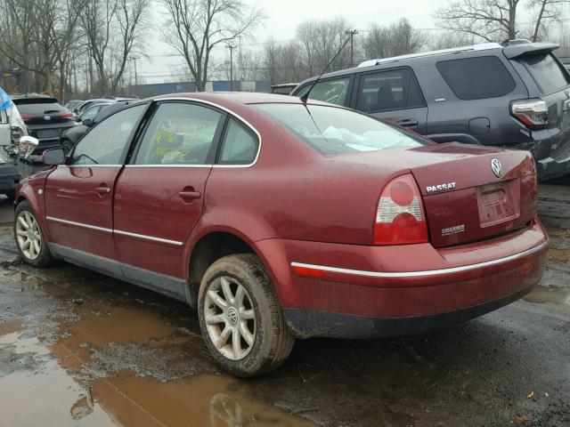 WVWPD63B04P042040 - 2004 VOLKSWAGEN PASSAT GLS RED photo 3