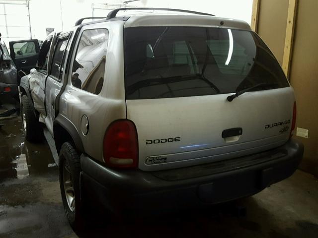 1D4HS38N53F593454 - 2003 DODGE DURANGO SP SILVER photo 3