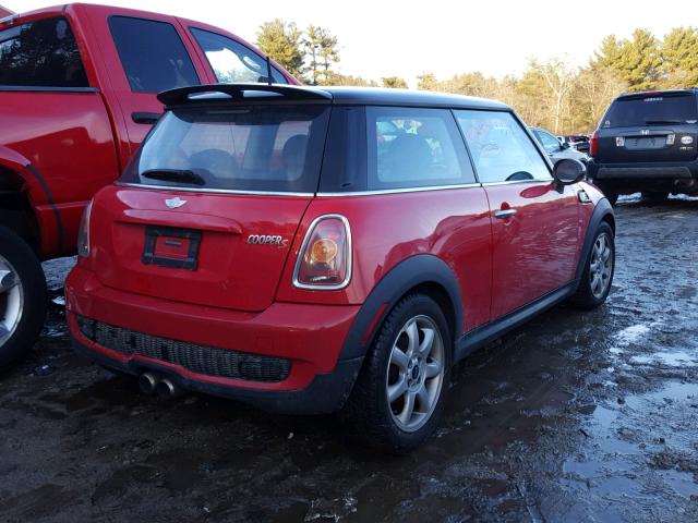 WMWMF73548TT92858 - 2008 MINI COOPER S RED photo 4