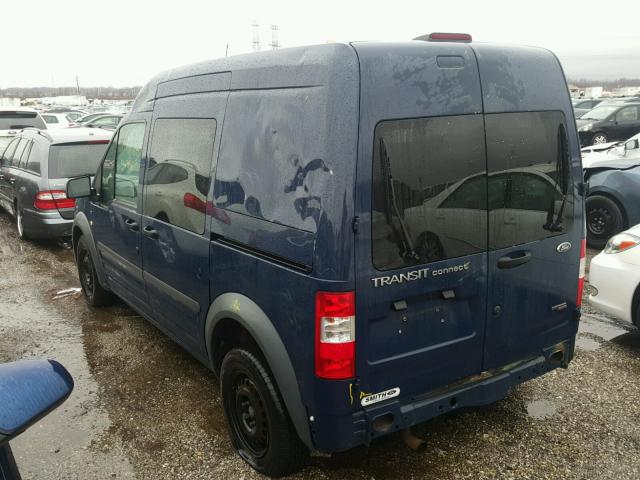 NM0KS9BN8AT021286 - 2010 FORD TRANSIT CO BLUE photo 3