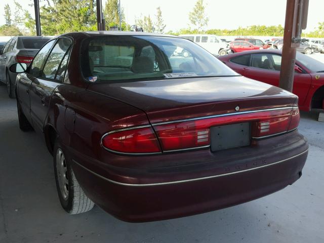 2G4WS52M5X1512011 - 1999 BUICK CENTURY CU BURGUNDY photo 3