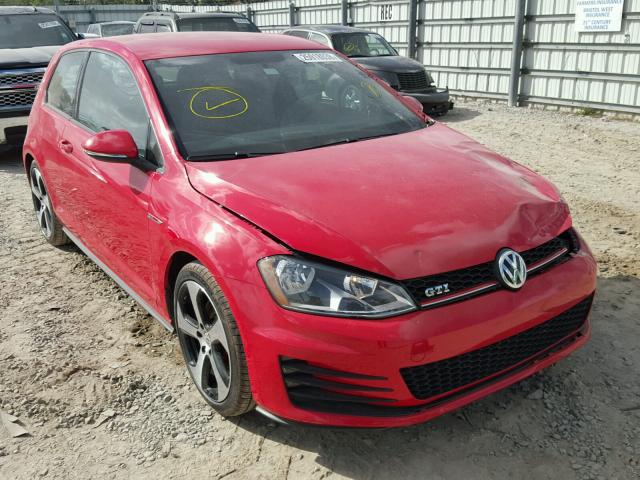 3VWYT7AU8FM036879 - 2015 VOLKSWAGEN GTI RED photo 1