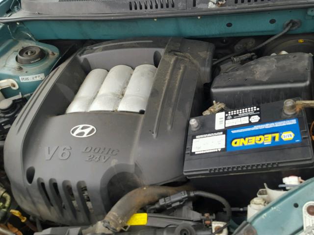 KM8SC73DX2U155475 - 2002 HYUNDAI SANTA FE G BLUE photo 7