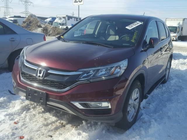 2HKRM4H54FH703857 - 2015 HONDA CR-V EX BURGUNDY photo 2