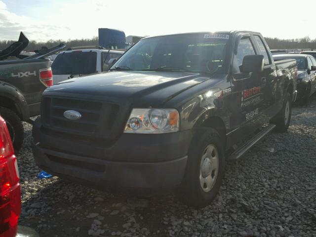 1FTRX12W57FB62756 - 2007 FORD F150 BLACK photo 2