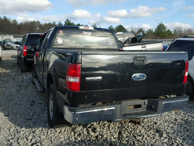 1FTRX12W57FB62756 - 2007 FORD F150 BLACK photo 3