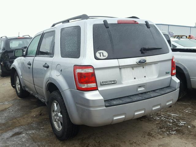 1FMCU0DGXAKA45358 - 2010 FORD ESCAPE XLT SILVER photo 3