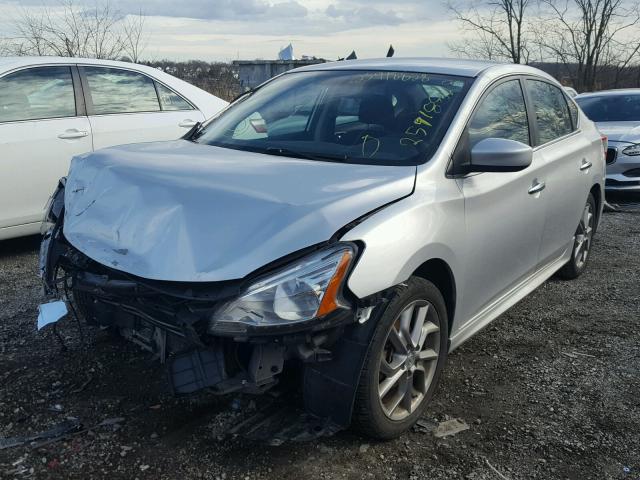 3N1AB7AP0DL638201 - 2013 NISSAN SENTRA S SILVER photo 2