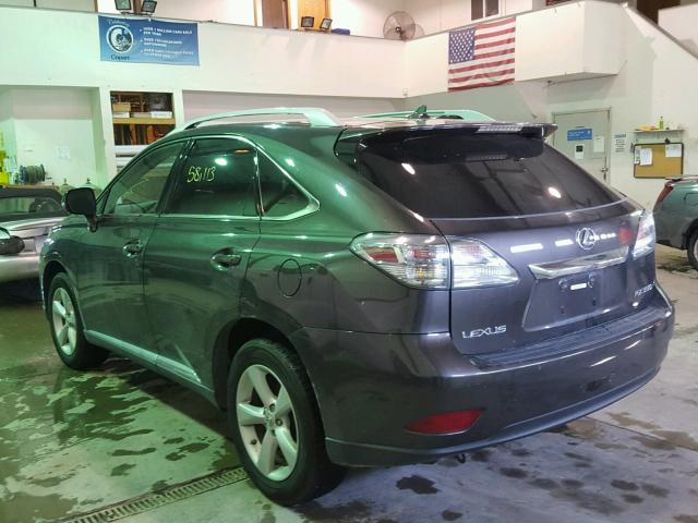 2T2BK1BA0AC059874 - 2010 LEXUS RX 350 CHARCOAL photo 3