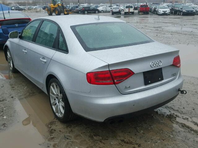 WAULF78KX9N035961 - 2009 AUDI A4 2.0T QU SILVER photo 3