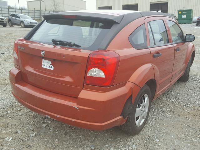 1B3HB28B88D645550 - 2008 DODGE CALIBER ORANGE photo 4