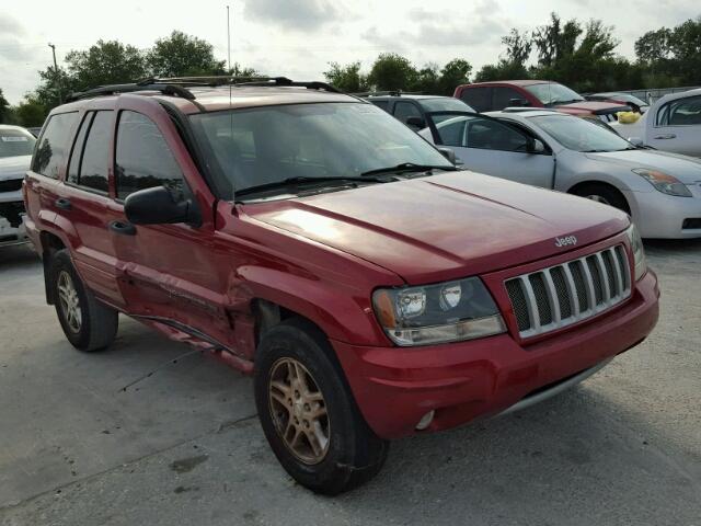 1J4GX48N14C416767 - 2004 JEEP GRAND CHER RED photo 1