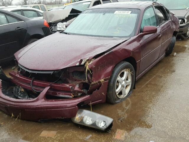 2G1WH52K149221898 - 2004 CHEVROLET IMPALA LS BURGUNDY photo 2