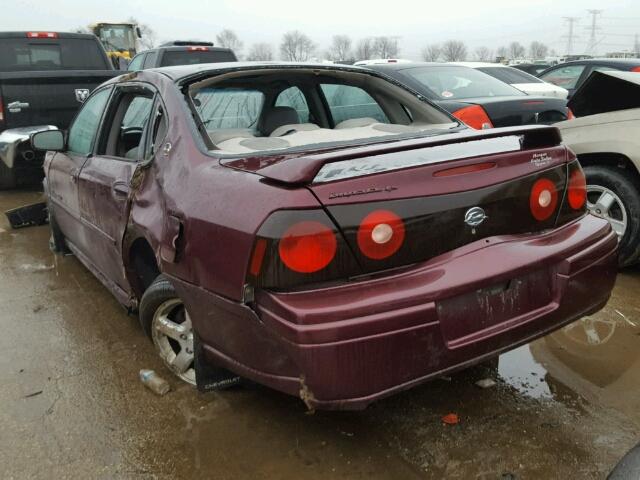 2G1WH52K149221898 - 2004 CHEVROLET IMPALA LS BURGUNDY photo 3